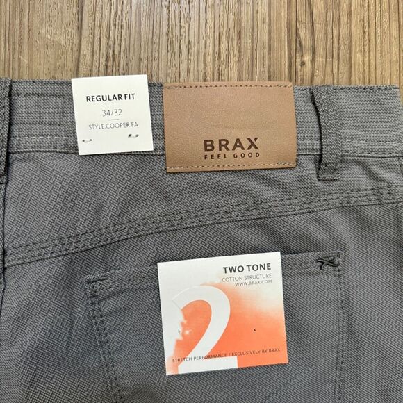 NWT Brax Men Cooper Fancy Stretch 5 Pockets Pants Regular Fit Size 34x32 - Picture 8 of 10